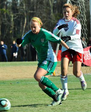 girls youth club soccer players