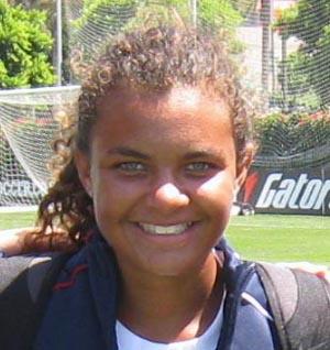Elite club soccer playe Maya Theuer.